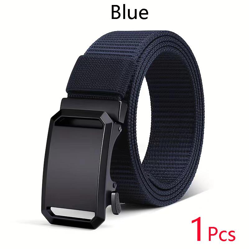 Premium Men's Tactical Belt New Automatic Buckle Canvas Belt Durable Tactical Workwear Belt for Men Outdoor Training Pants Belt