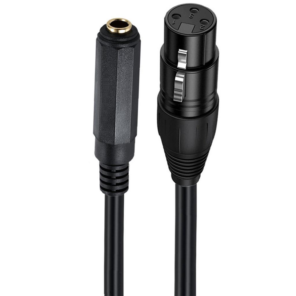 XLR 3 Pin To 6.35mm 1/4" TS/TRS Female Audio Cable, Stereo 6.35mm To XLR Plug Stereo Mic Audio Connector for Microphone