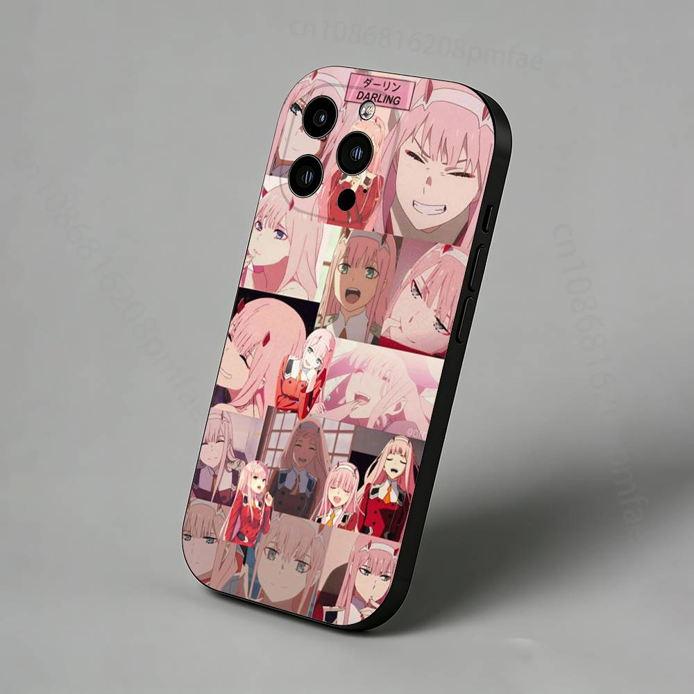 

Cute Darling Girls Zero Two Phone Case for iPhone 17 Air 16 Pro Max 16e 15 Plus 14 13 Mini 12 11 Back Cover iPhone13