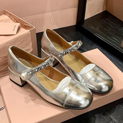 Fashion New 2024 Women Shoes Retro Thick Heeled Princess Shoes for Women Medium Heeled Mary Jane Single Shoes Shallow Zapatos De Mujer