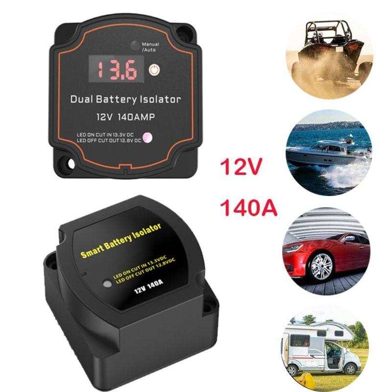 Smart Dual Battery Isolator 12V 140A Durable Voltage Sensitive Relay Advanced VSR Voltage Setting For Camper Car RV Boat