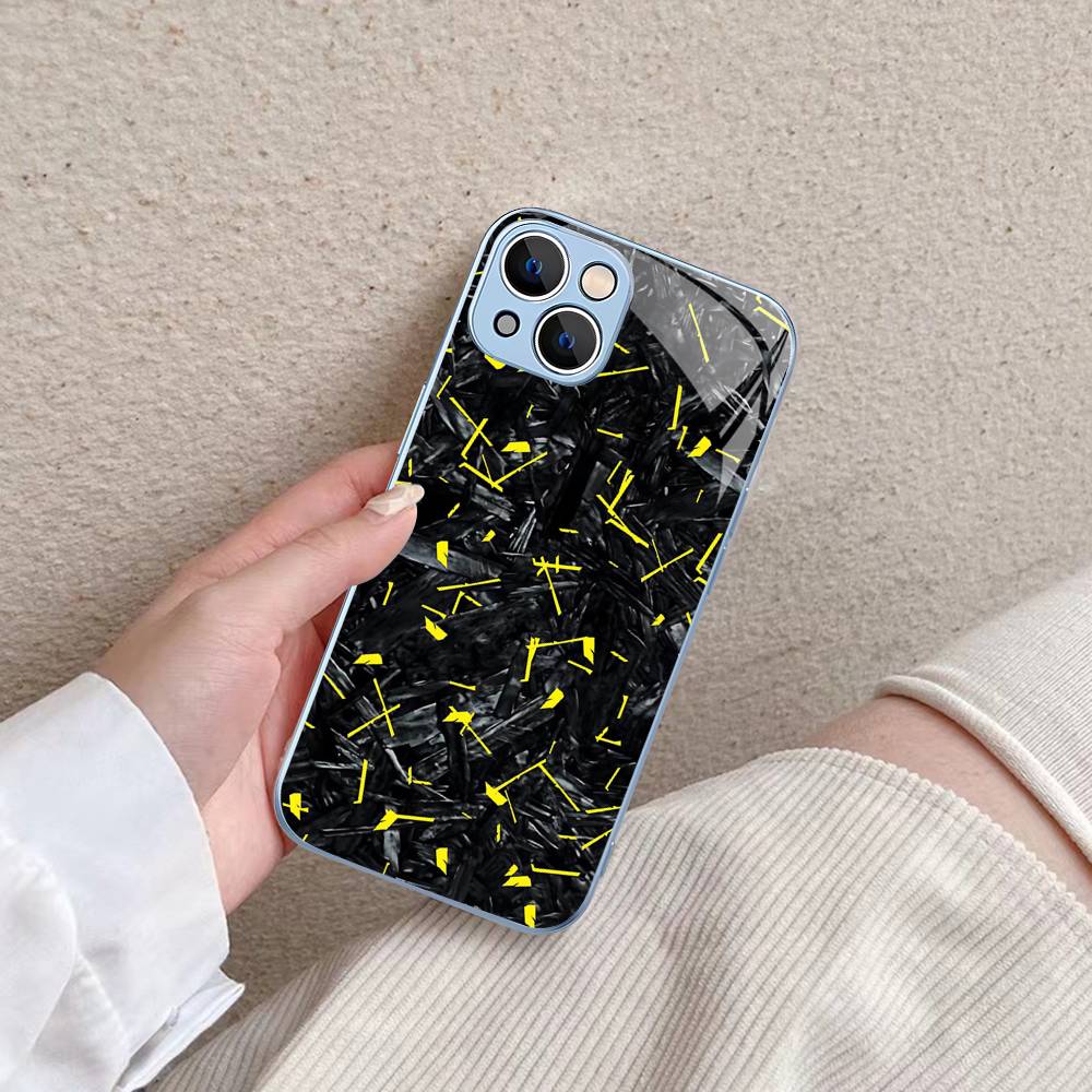 Forged Carbon Fundas Tempered Glass For Iphone 14 13 12 11 Pro Mini XS MAX 14Plus X XS XR Fundas