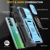 For Motorola Moto G Stylus 4G (2022) Armor Series Drop-proof PC+TPU Phone Case Kickstand Back Cover with Slide Camera Lid