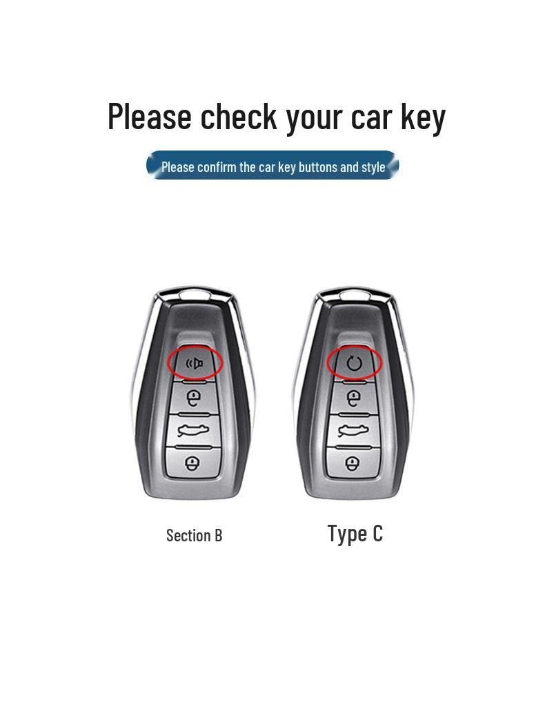 Geely Xingyue L, Boyue Pro, Xingrui, Emgrand GL, Vision X3/X6, Panda Car Key Cover