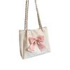 Ladies Fashion Shoulder Bag Handbag All-match Messenger Bag,Bow Contrast Color Shoulder Bag