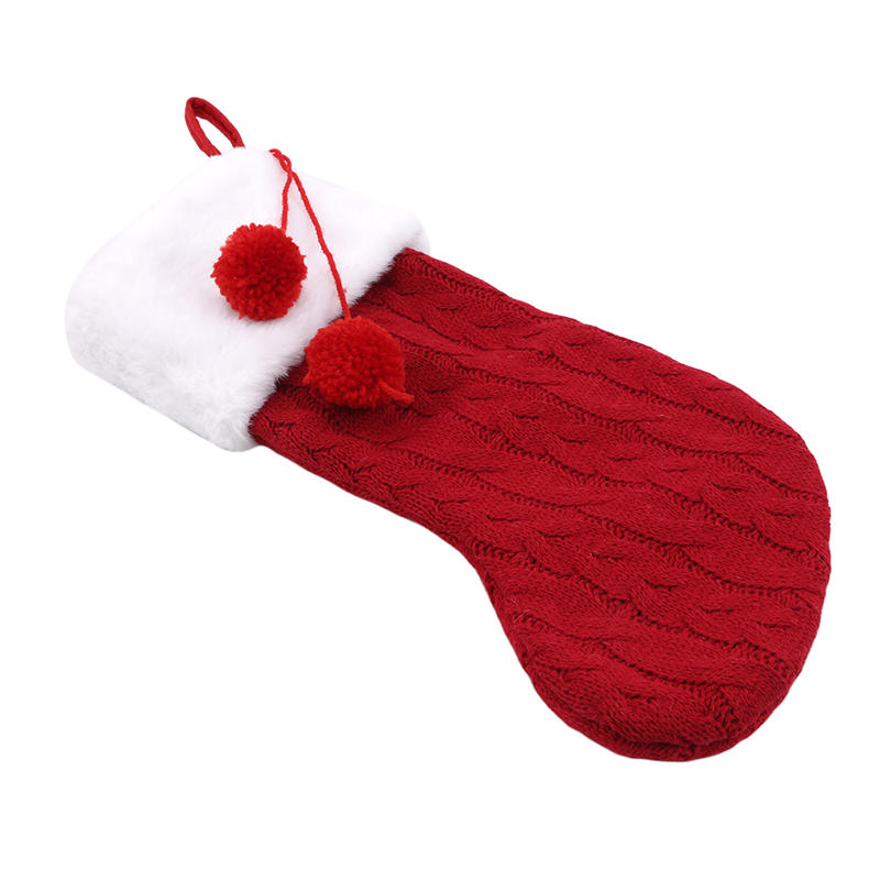 Cute Christmas Knitted Stockings Socks Candy Gift Party Favor Bag Tree Hanging Ornament Home Christmas Decoration