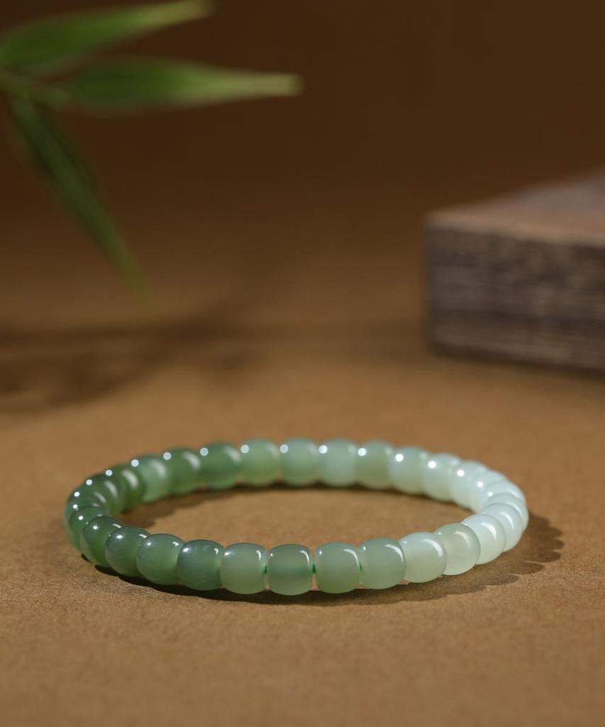 Hetian Jade Verlaufsperlenarmband - Retro Nationalstil Geschenk für Sie