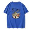 T-Shirts For Men Japanese Lamian Noodles Print Male Clothing Street Harajuku Short Sleeve Oversize T-Shirt Casual O-Neck Tees