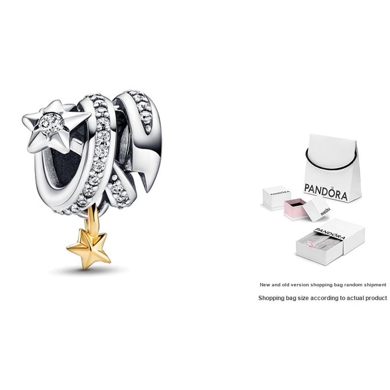 Pandora Moments Fashionable Versatile Star Charm Women Charm Silver 762206C01 Shopping Bag