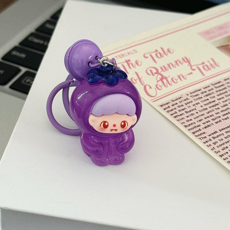 

Мультяшный милый трехмерный брелок с фруктами и ночным свечением, креативный брелок для ключей, кулон, украшение для рюкзака, аксессуары, подарки