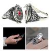 Cultural Gawu Box Ring with Inner Chamber Adjustable Open Finger Ring Unisex Accessory for Parties and Daily Wear