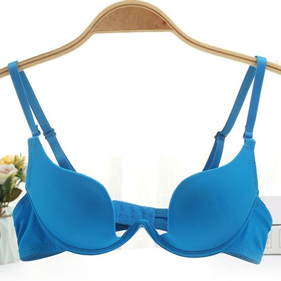 Fashion Women Bra Deep U Low Cut Push Up Backless Invisible Bra Brassiere Underwear