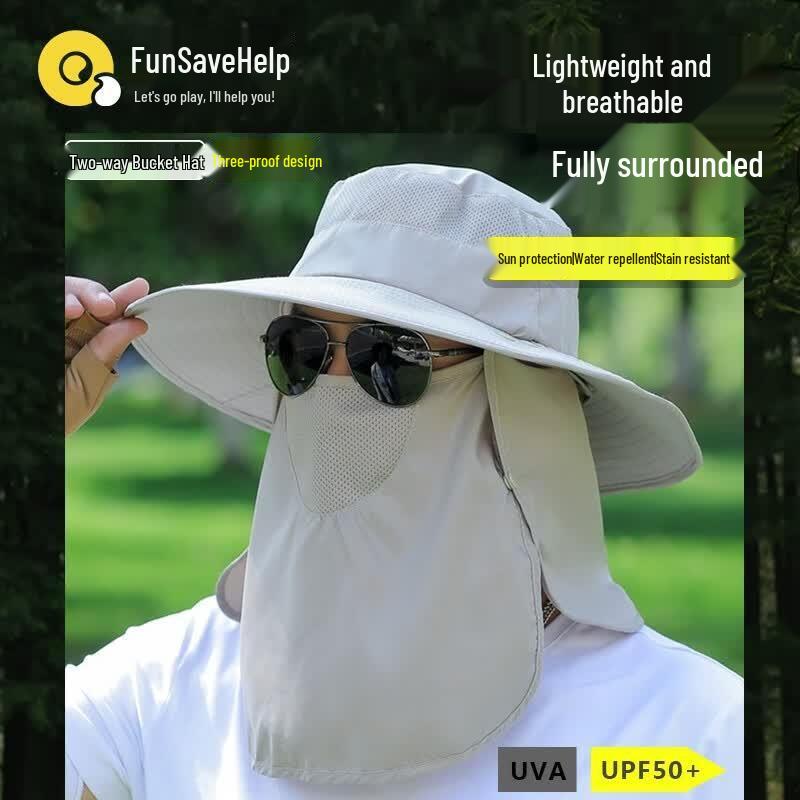 Breathable Full-Coverage Fisherman Hat