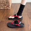 Flat toe sandals women's summer new versatile outer wear lazy commuting shoes temperament beach shoes