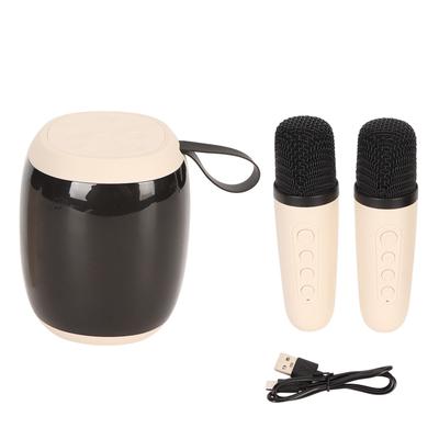 Microphone Bluetooth Speaker with 2 Microphones RGB Light Karaoke Machine Speaker Microphone Set