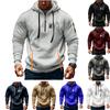 Men's Printed Sweatshirt Hoodie Zipper Arm Pocket Cardigan Men's Sports Large Size Casual Hoodie