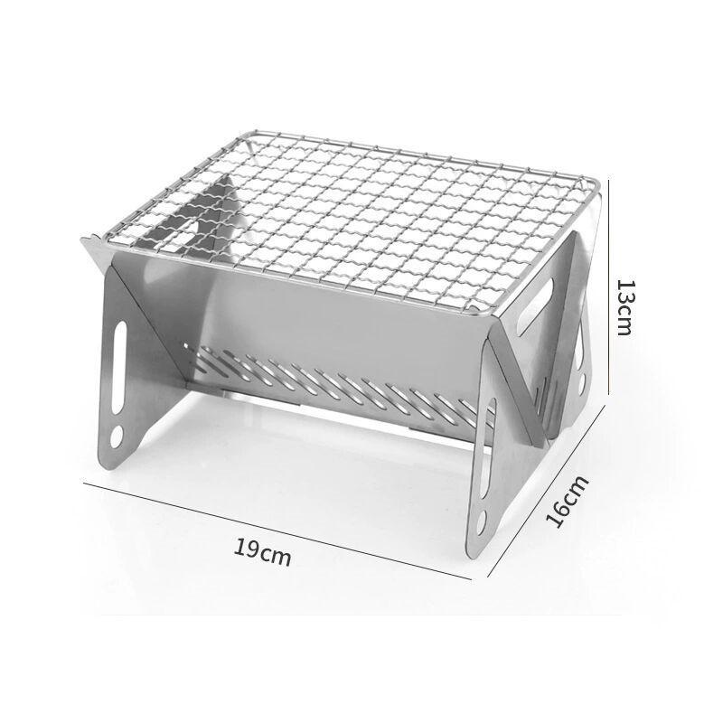 New Outdoor Removable Stainless Steel Incinerator Folding Barbecue Camping Portable Mini Charcoal Wood Burning Stove