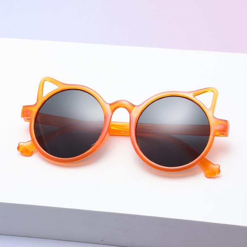 Fashion Cute Baby Sunscreen Sunshade Sunglasses Super Cute Cat Ear Modeling Cartoon Men'S And Women'S Children'S Sunglasses