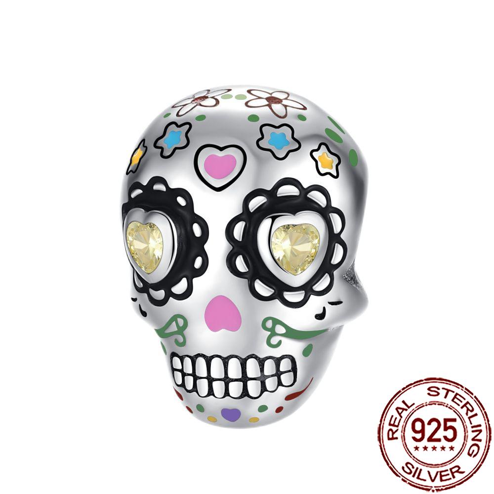 Gothic Charms Copper Halloween Nightmare Skull Skeleton Voodoo Doll Beads Fit Bracelet Necklace Diy Jewelry