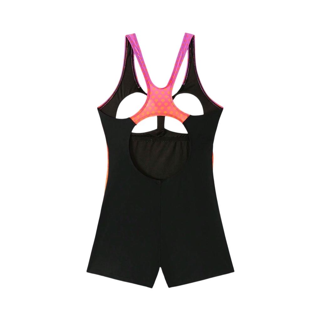 Women's Color-blocked Backless One-piece Swimsuit