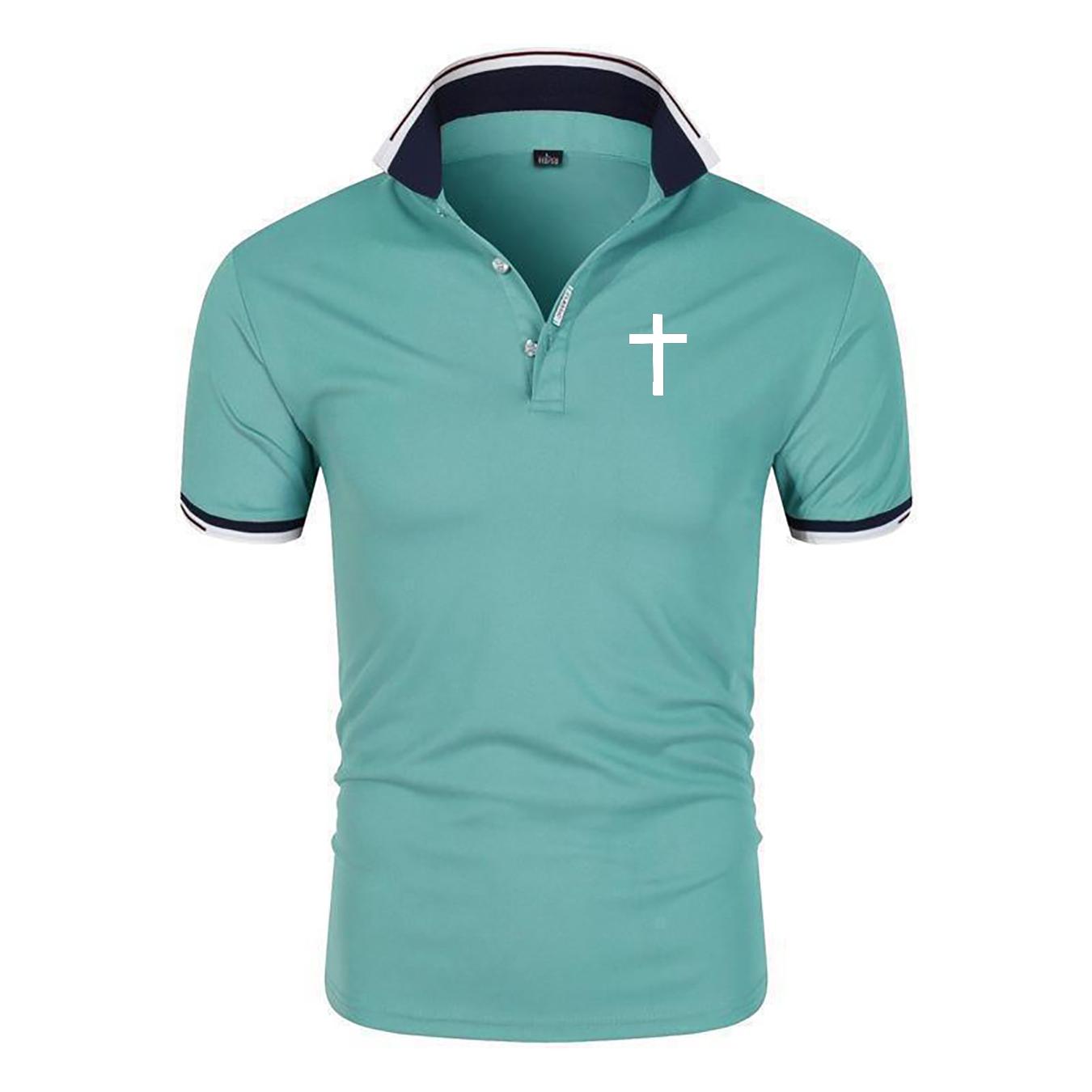 

Asian size Short Sleeve Polo Shirt Printing for Men s Street Sports Fashion T-Shirt Man Casual 4XL світло-зелений колір