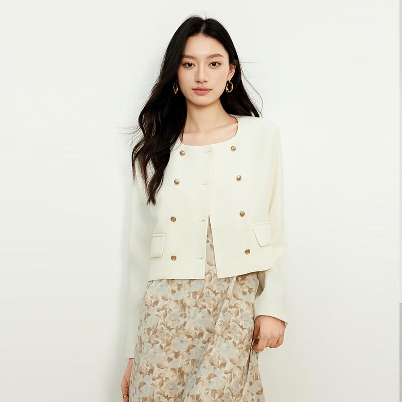 JOY SPEAKER French Style Floral Dress & Short Jacket Two-Piece Set