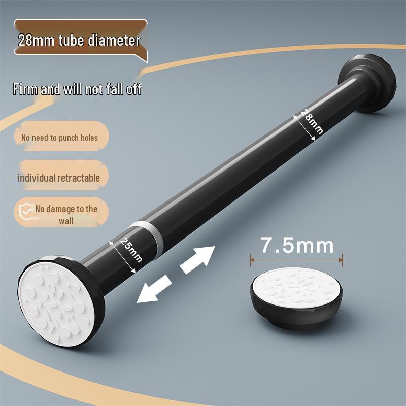 Universelle rostfreie Aluminium-Teleskop-Vorhangstange: Langlebig, Einfach zu installieren für Schlafzimmer und Badezimmer.