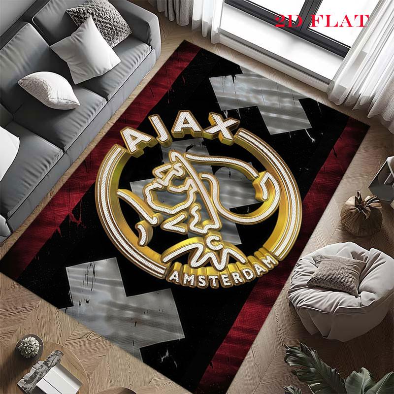 Tappeto AFC Ajax Amsterdam per Soggiorno Camera da Letto Casa Decorazione Divano, Tappetino Antiscivolo per Giochi Bambini
