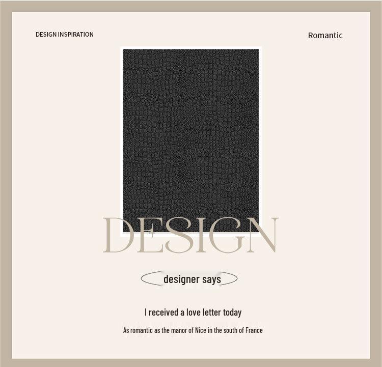 Self-Adhesive Black Crocodile Texture Wallpaper - Waterproof Decorative Wall Sticker