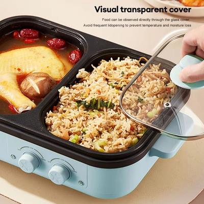 Dual Temperature Control Hot Pot Machine Electric Hot Pot  Indoor Barbecue