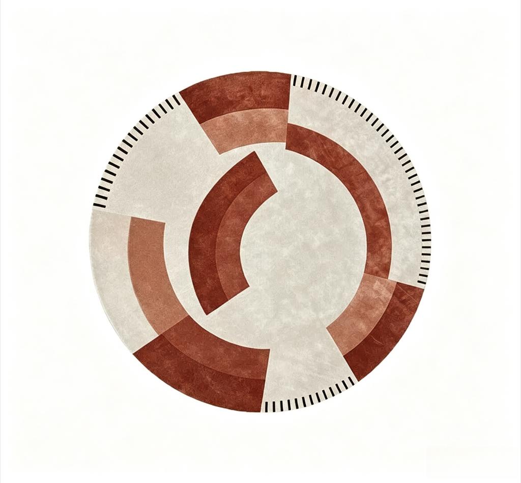 Light Luxury Bedroom Decor Round Carpet Retro Style Carpets for Living Room Fluffy Soft Bedside Floor Mat Thick Plush Lounge Rug