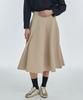 Manavis Seven Flare Spandex Long Skirt [Beige]