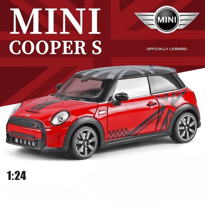 Offiziell lizenziert 1:24 Mini Cooper Leichtmetall Auto Modell Diecast Spielzeugfahrzeug Mit Rückzug Licht Ton Sammlung Miniatur Auto