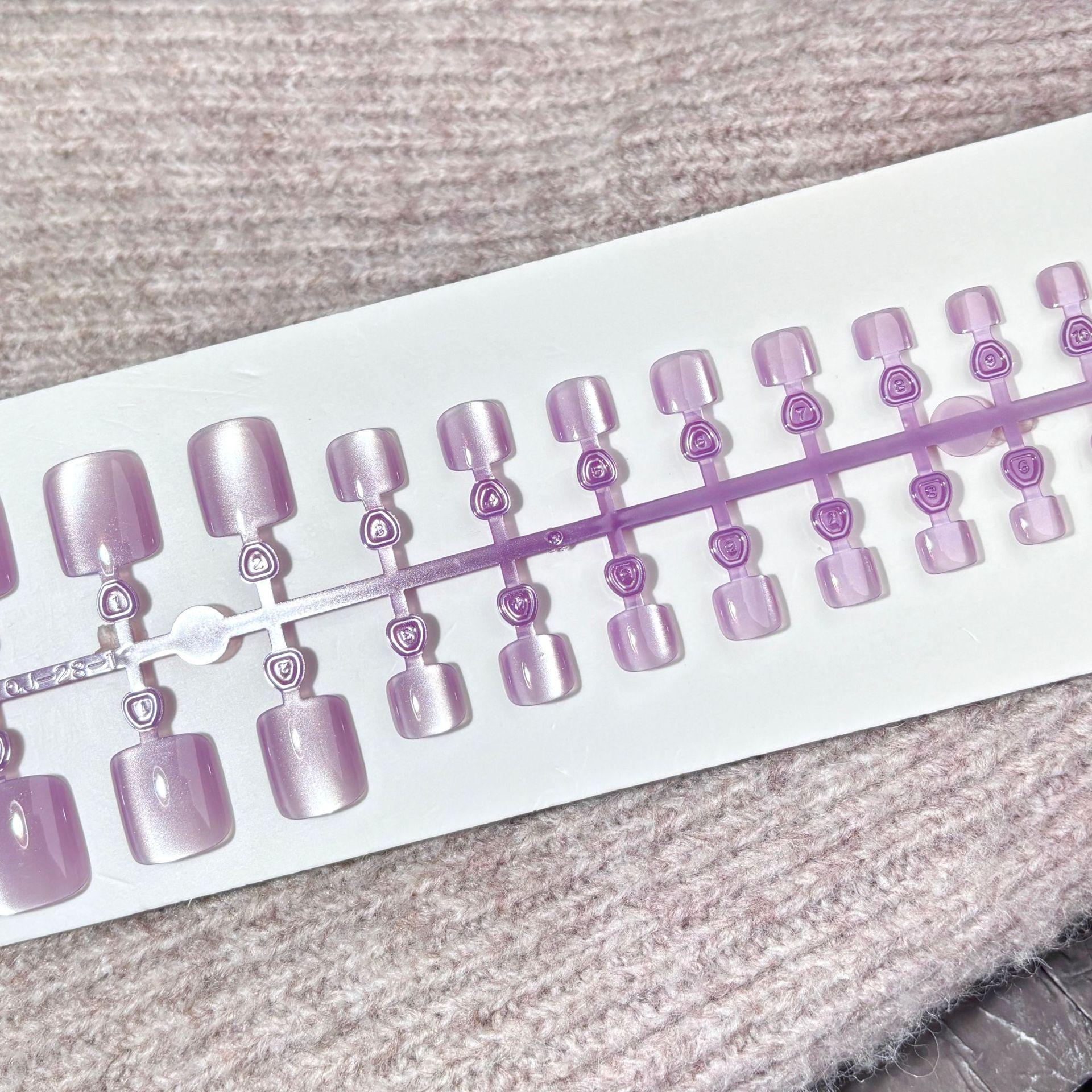 

Летние накладные ногти «кошачий глаз»: Однотонный, Пляжный стиль