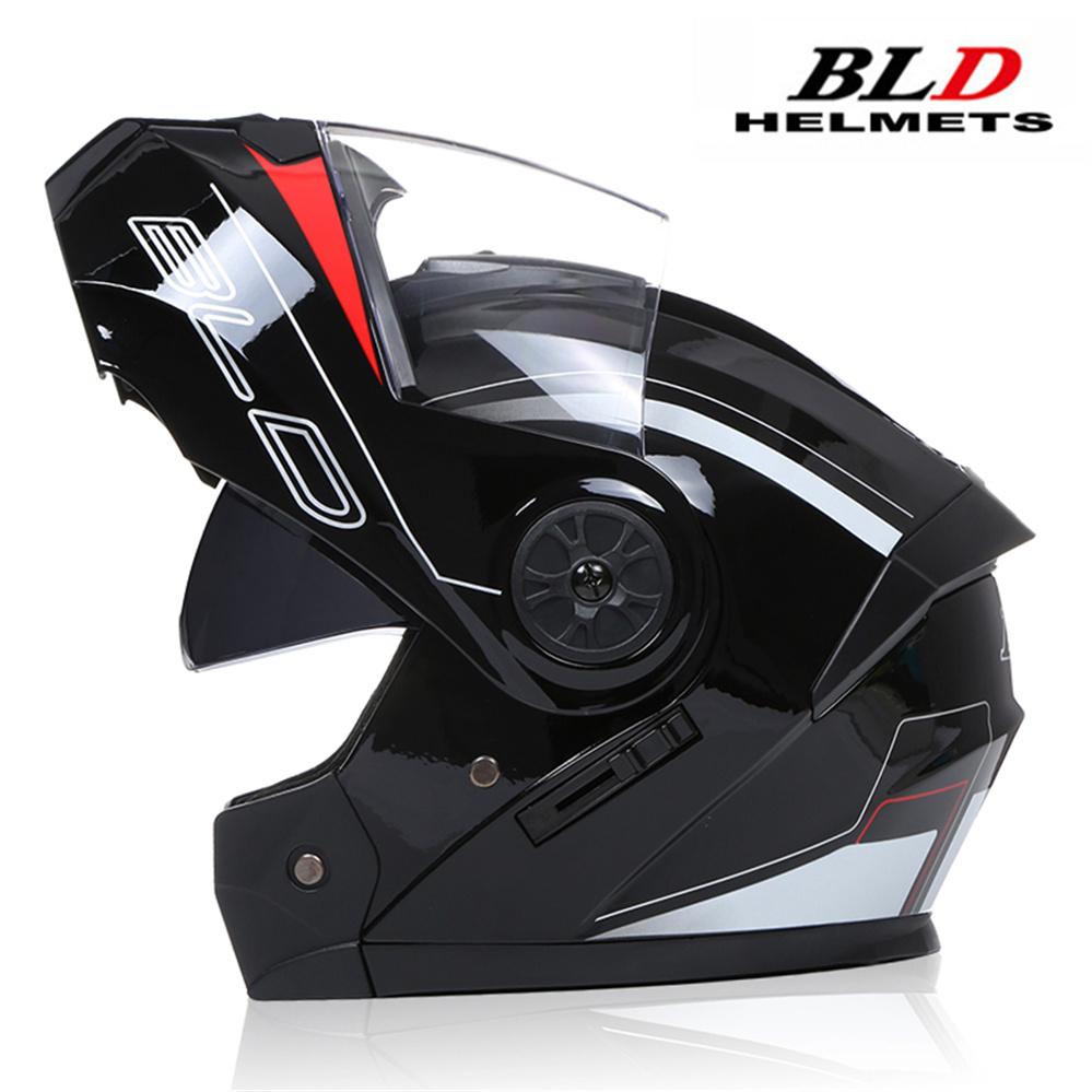 Dual Lens Helmet Flip Motorcycle Helmet ModularFashion Latest Moto Interior Visor Safety Voyage Racing Men Women DOT Approved