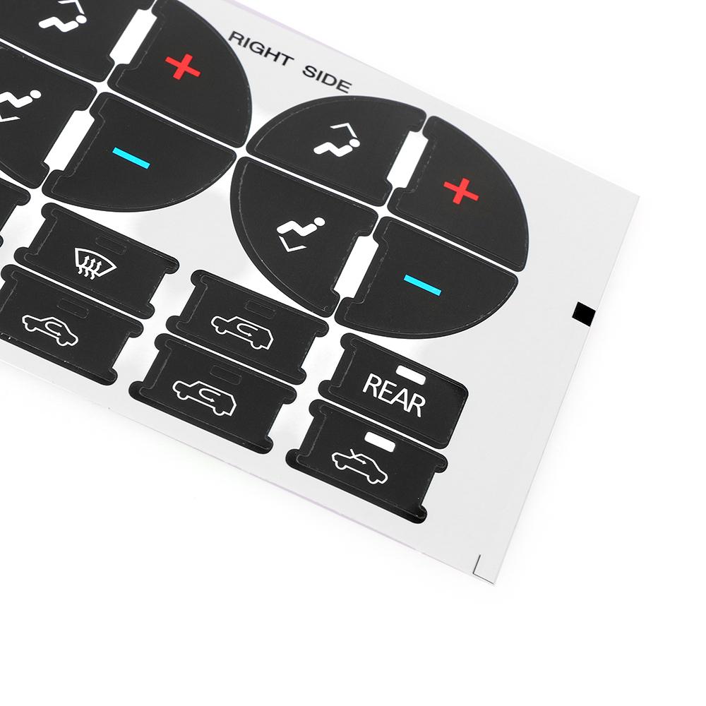 Car Interior Stickers For GM GMC Radio+ A/C Climate Control Button Decal Automobiles Motorcycles Button Repair Decoration Hot