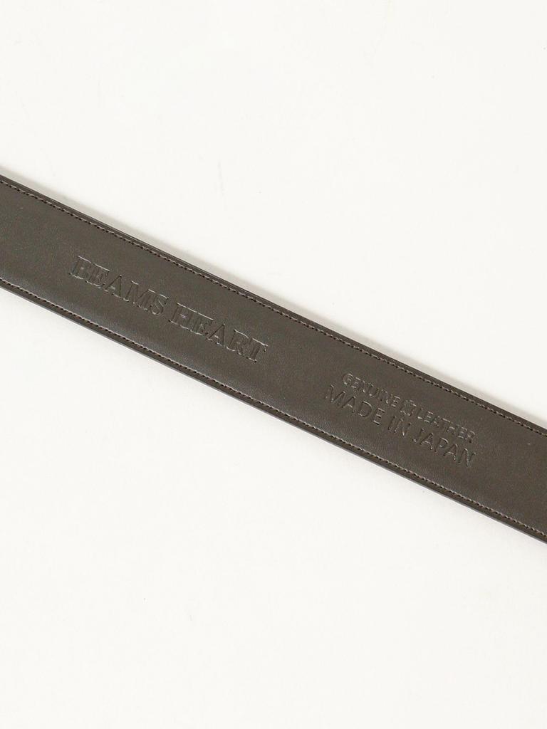 [BEAMS HART] Leather Belt, Crocodile Stamp Leather Belt, Men's, BLACK -