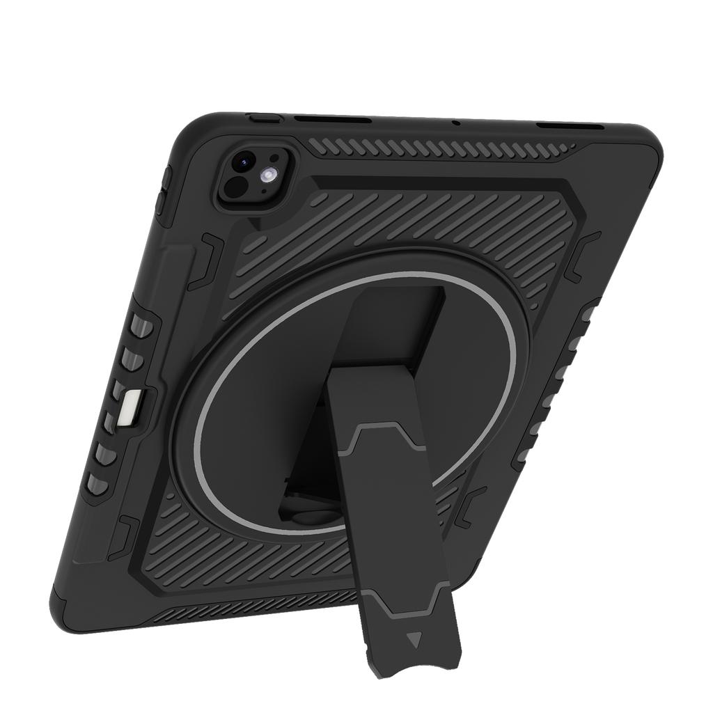 For iPad Pro 13 (2025)/13 (2024) Case Kickstand PC + TPU Shockproof Tablet Cover with Pen Slot