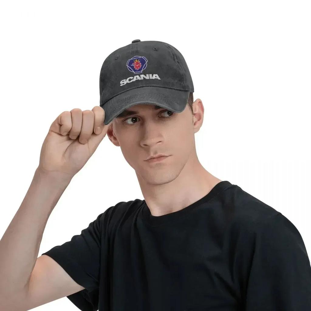 Svezia Saabs Scanias Cappellino da Baseball Vintage Usurato Lavato Cappellino da Sole Unisex Stile Outdoor Estivo Cappellini Regolabili