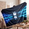 BIRMINGHAM CITY Gepersonaliseerd Fleece Dekentje Met Voetbal Logo, Aangepaste Naam Tekst Zacht Warm Huis Plaid