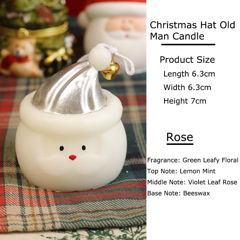 

Рождественские Бесдымные Свечи Забавный Дед Мороз Рождественский Подарок Ароматерапия Свечи Ручной Работы 6x6x7см серебряный