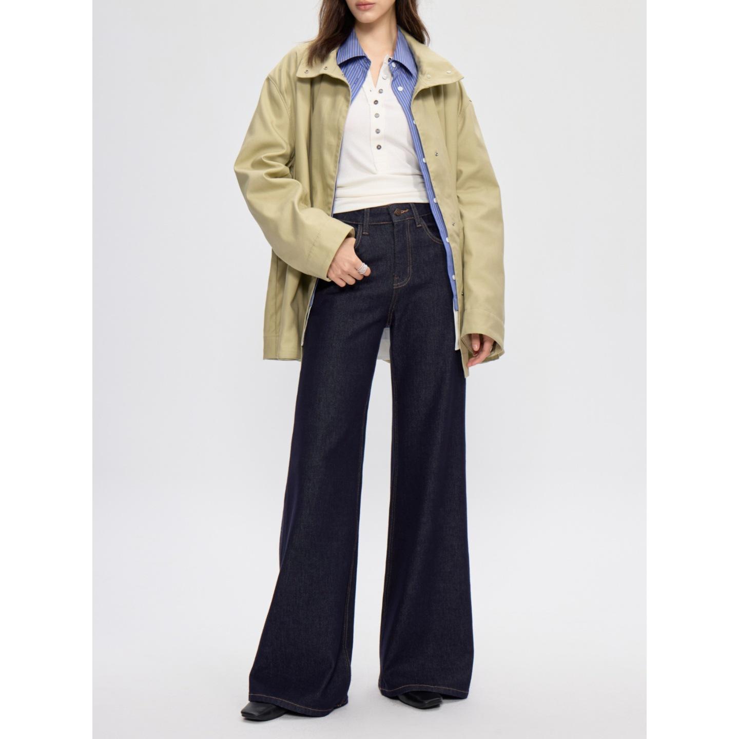 

Retro Four-Way Stretch Fade-Resistant Micro-Flare Bell Bottom Pants for Women - Spring 2026 Collection Size 29