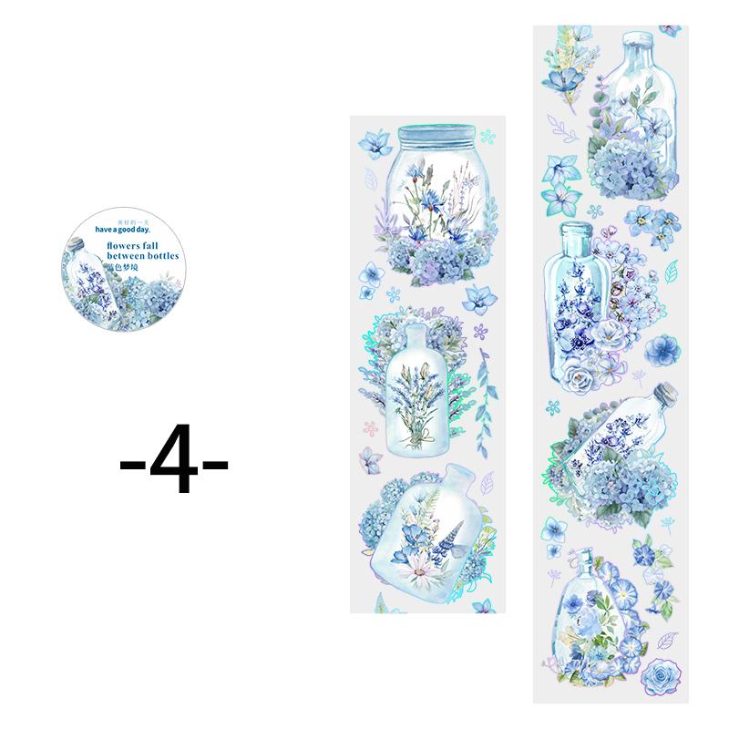 

Mr. Paper 6 Style 300cm/roll Aesthetic Rose PET Tape Creative Vase Flower Hand Account Decorative Stationery Tape
