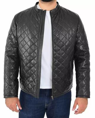 Men's Black Genuine Soft Leather Handmade Stylish Jacket Real Lambskin Biker