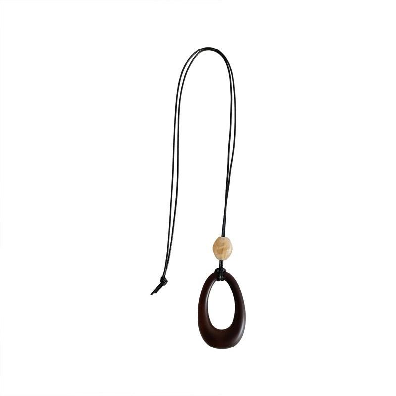 Korean fleece rope color artificial tiger's eye stone bag necklace niche design sweater chain retro necklace