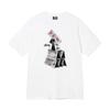 Grenzüberschreitende europäische und amerikanische Trendmarken, eine Vielzahl bedruckter Herren- und Damen-Kurzarm-T-Shirts, 220 Gramm lockere Streetwear-T-Shirts