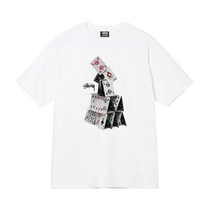 Grenzüberschreitende europäische und amerikanische Trendmarken, eine Vielzahl bedruckter Herren- und Damen-Kurzarm-T-Shirts, 220 Gramm lockere Streetwear-T-Shirts