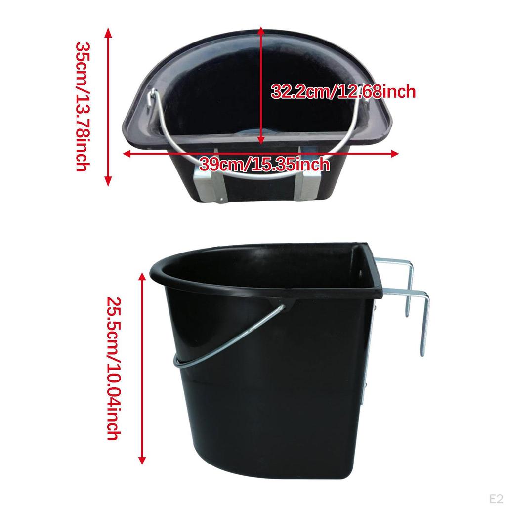 Horse Feeder Pan Large feed Trough Mountable Heavy Duty Animal Feeding Bowl Farm Stalls Accessoires