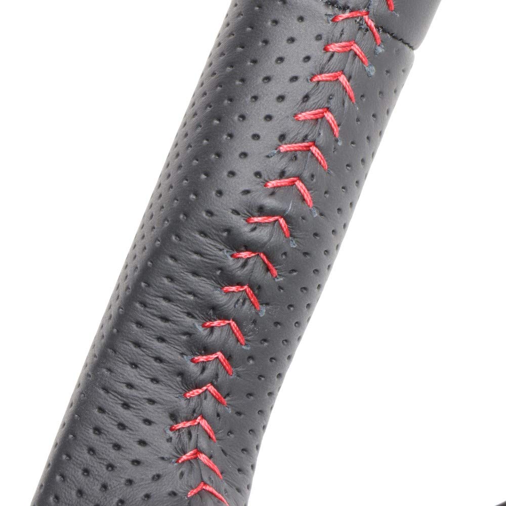 REAL All Leather Steering Wheel (TYE-LPB-RD) for Yaris (10 Series/210 Series) *Not Compatible with GR Yaris or Yaris Cross