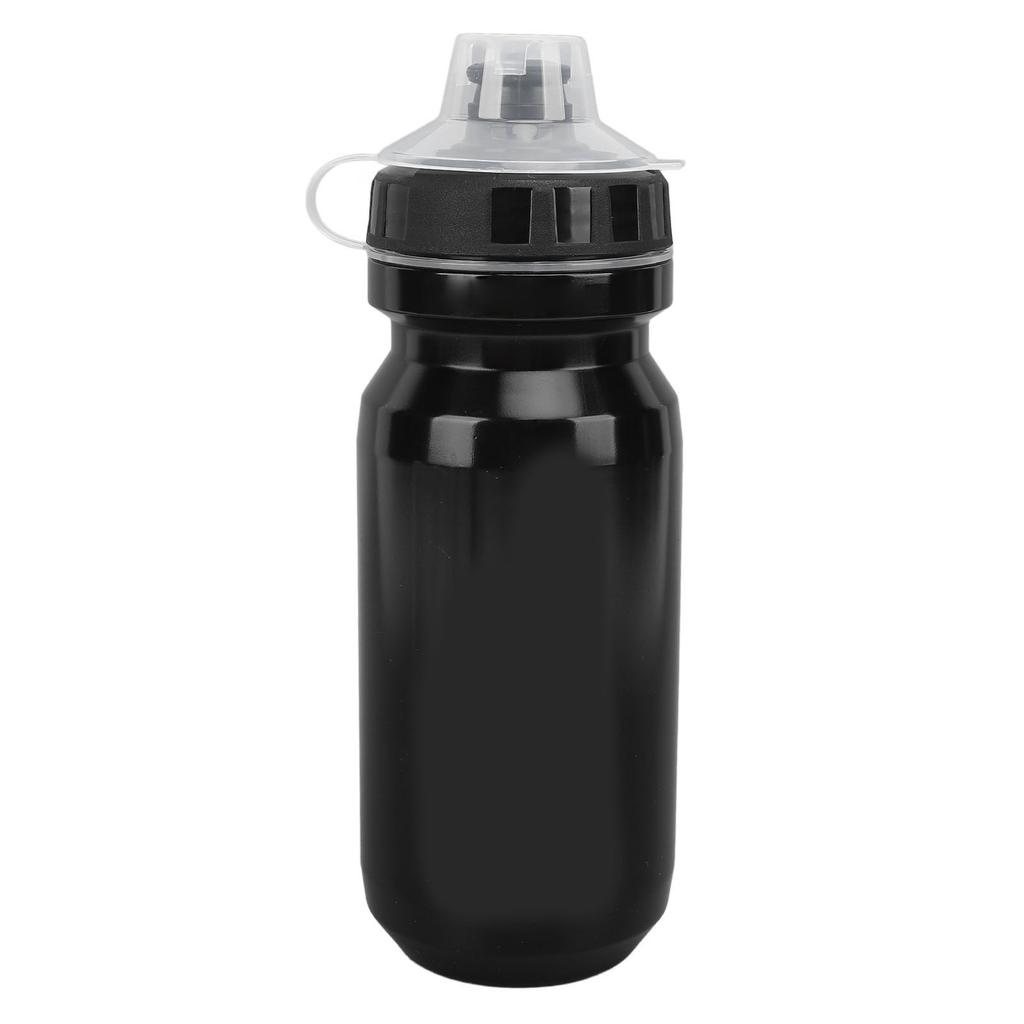 600ml Bike Water Bottle PP Plastic Portable Water Container for Outdoor Sports Hiking Road Mountain Cycling Black